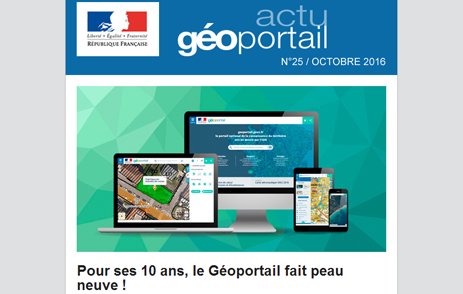 Actu Géoportail n°25, octobre 2016