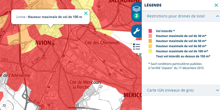 Une carte de France interactive pour faire voler son drone en toute  sécurité