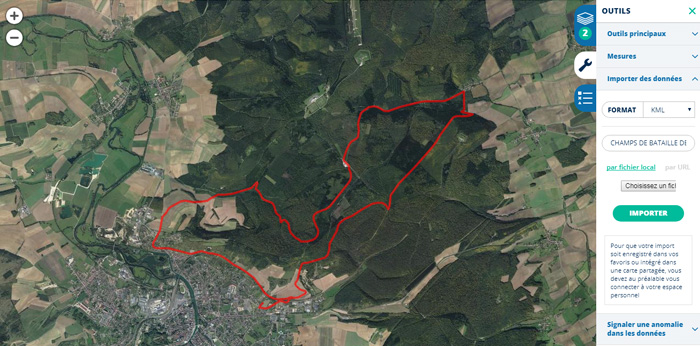 Import d’un parcours de randonnée via un fichier KML Import d’un parcours de randonnée via un fichier KML